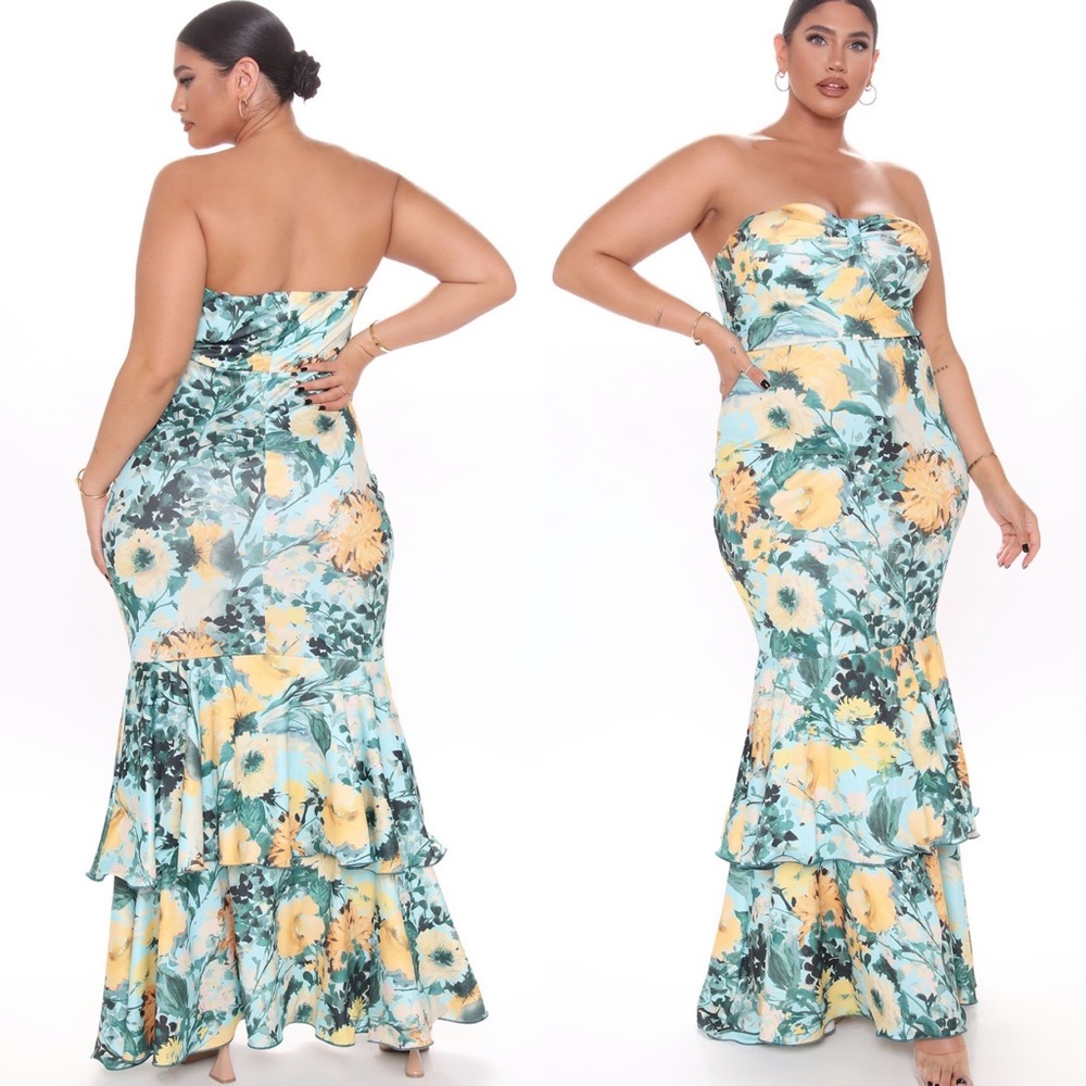 Fashion nova curve floral maxi dress 1x